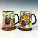 2pc Beswick Dickens Christmas Tankards