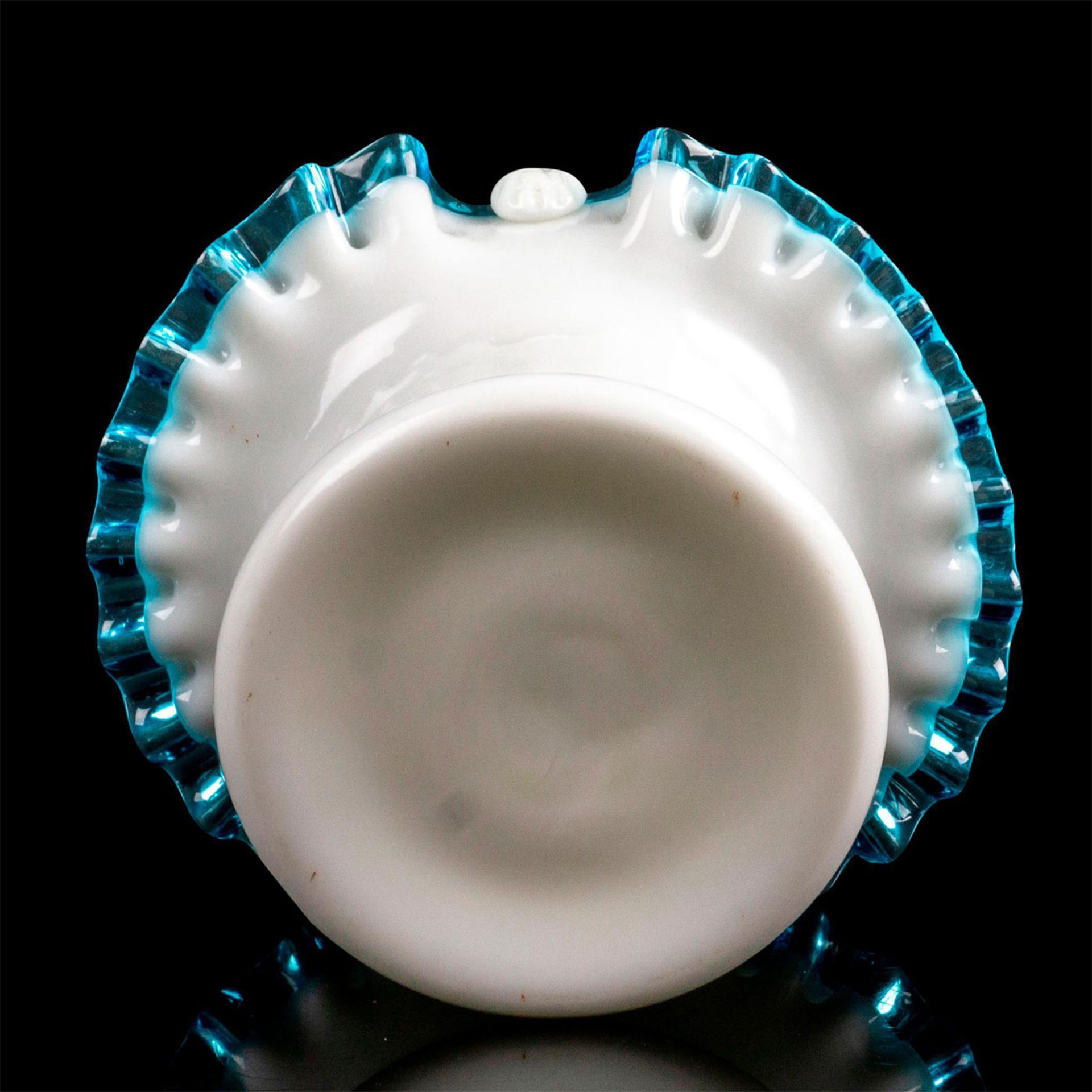 Fenton Style Milk Glass Basket - Image 3 of 4