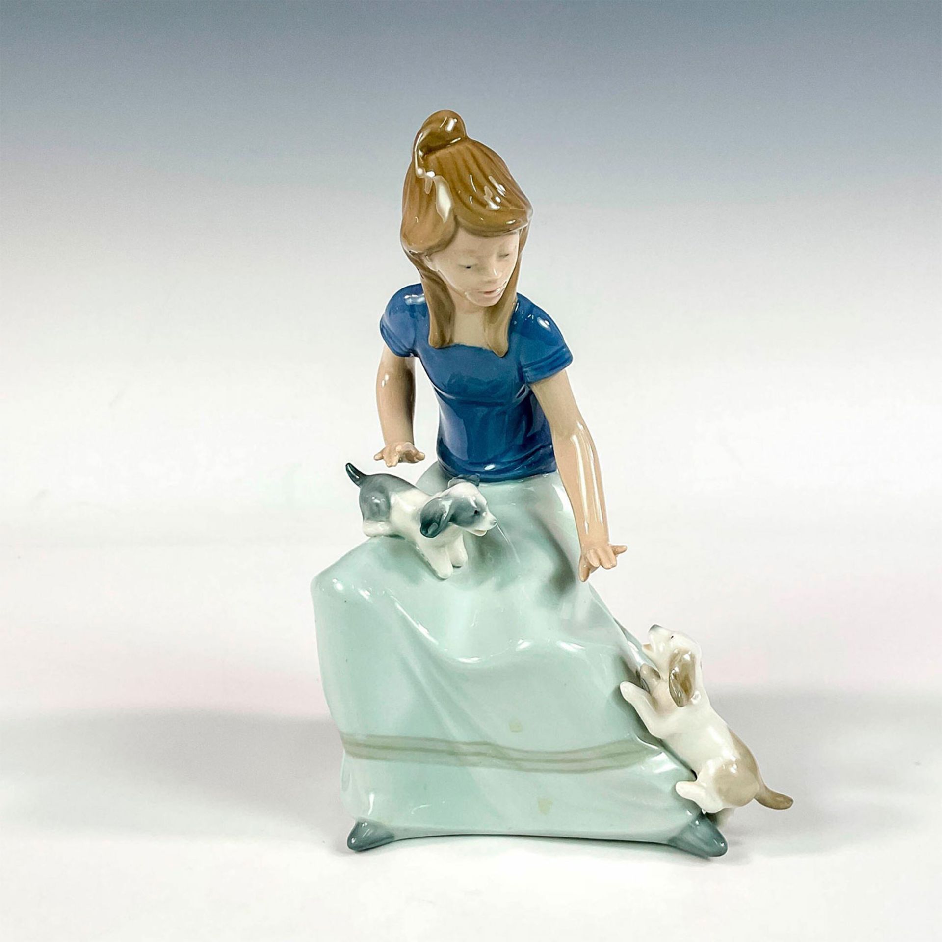 Girl with Puppies - Nao by Lladro Porcelain Figurine