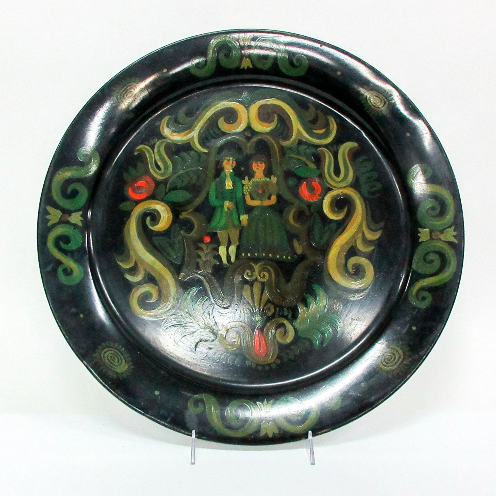 Georges Briard Hand Painted Metal Tray