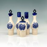 5pc Blue Porcelain Condiment Set