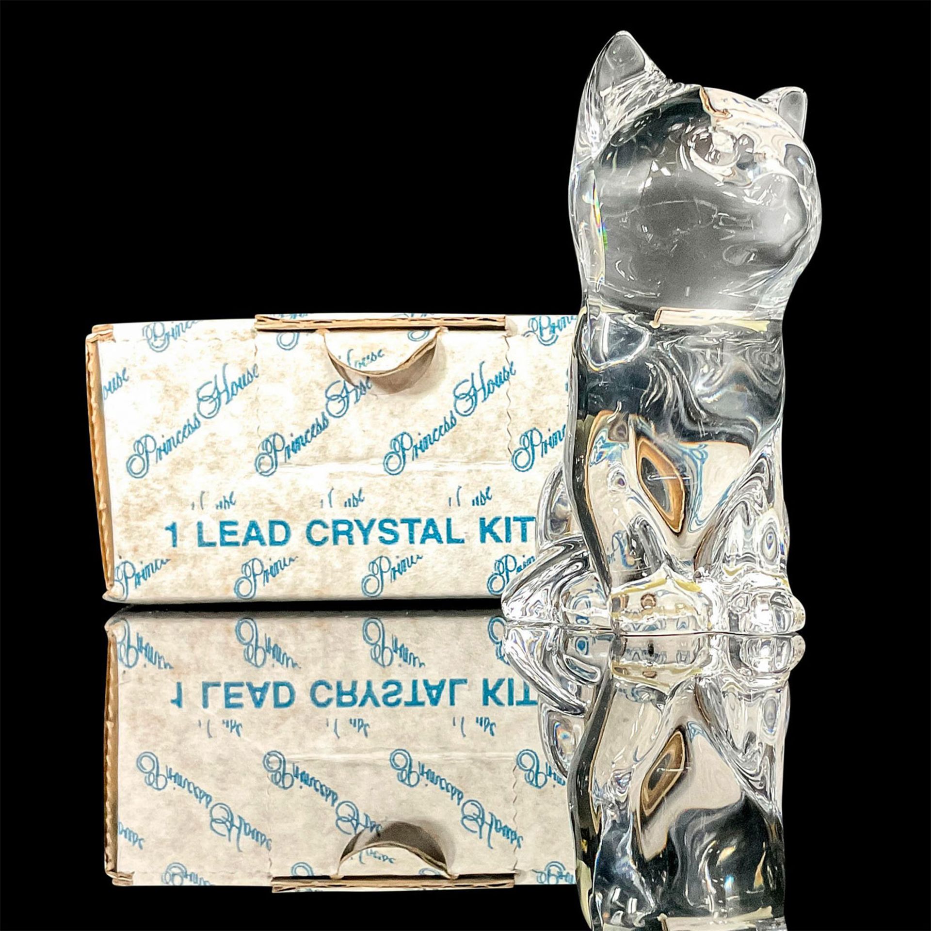 Princess House Lead Crystal Small Cat Figure - Image 2 of 5