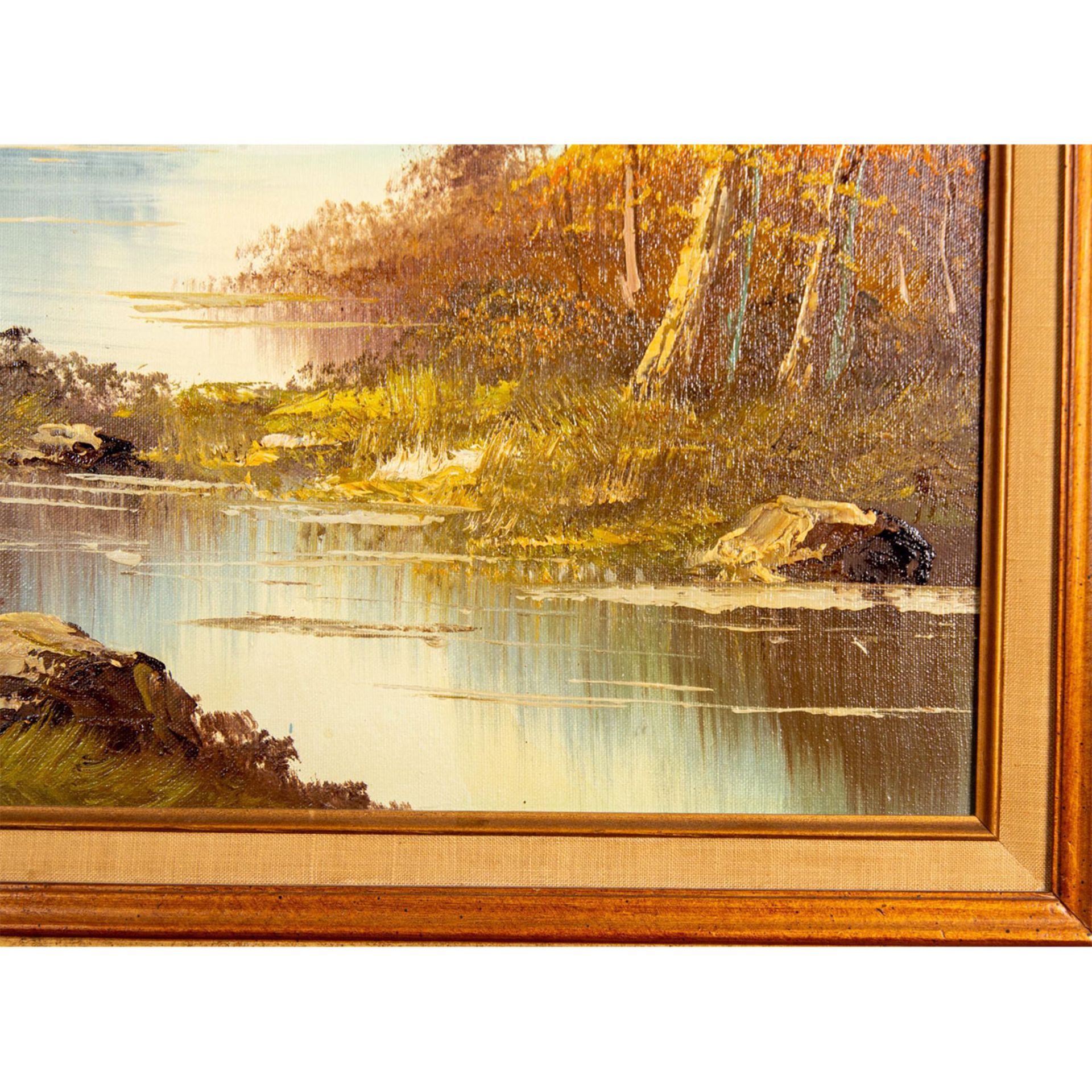 E. Caldwell, Landscape Oil Painting on Canvas, Signed - Image 3 of 5