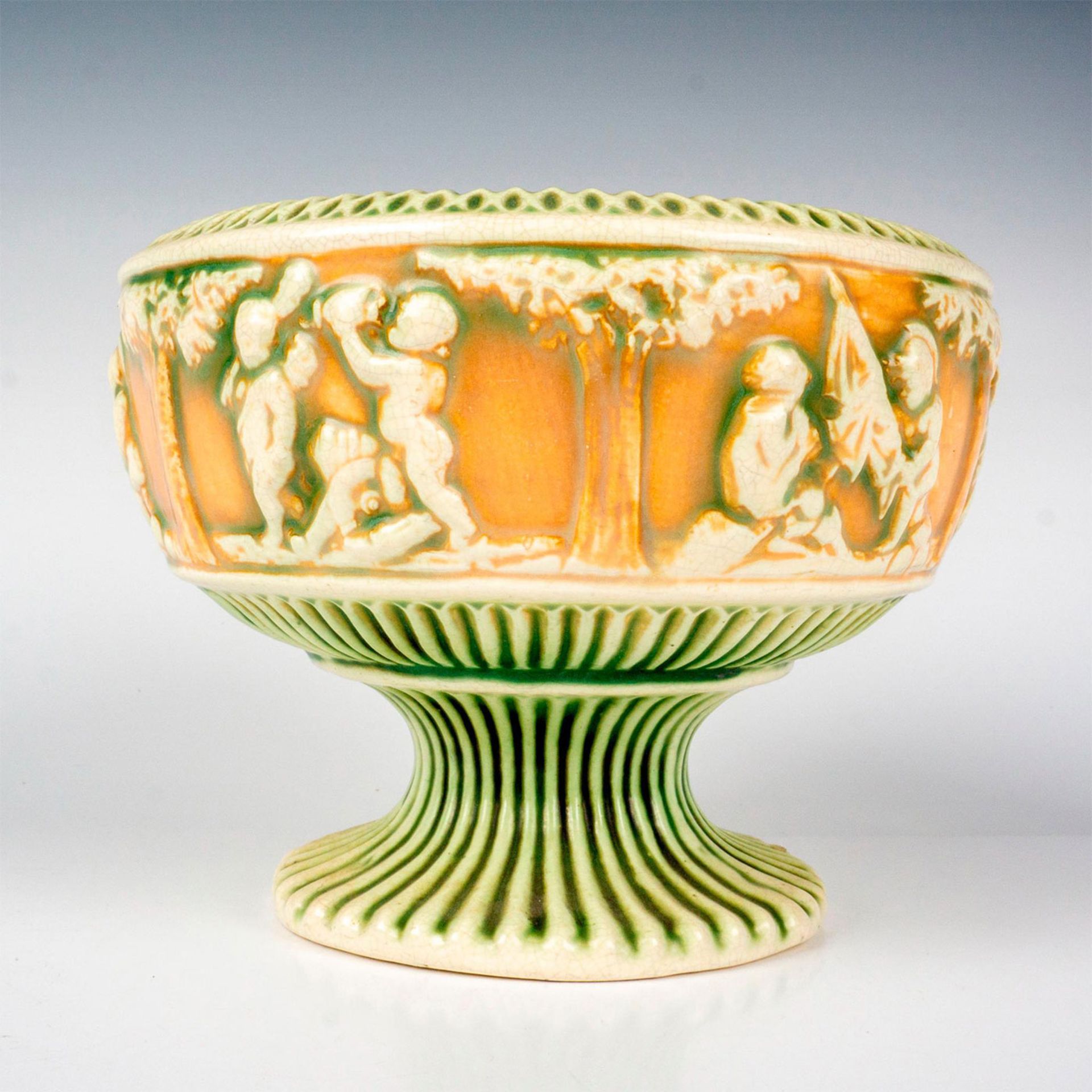 Roseville Pottery Compote, Donatello - Image 2 of 3