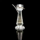 Swarovski Crystal Figure, Sitting Cat, Silver Whiskers/Tail