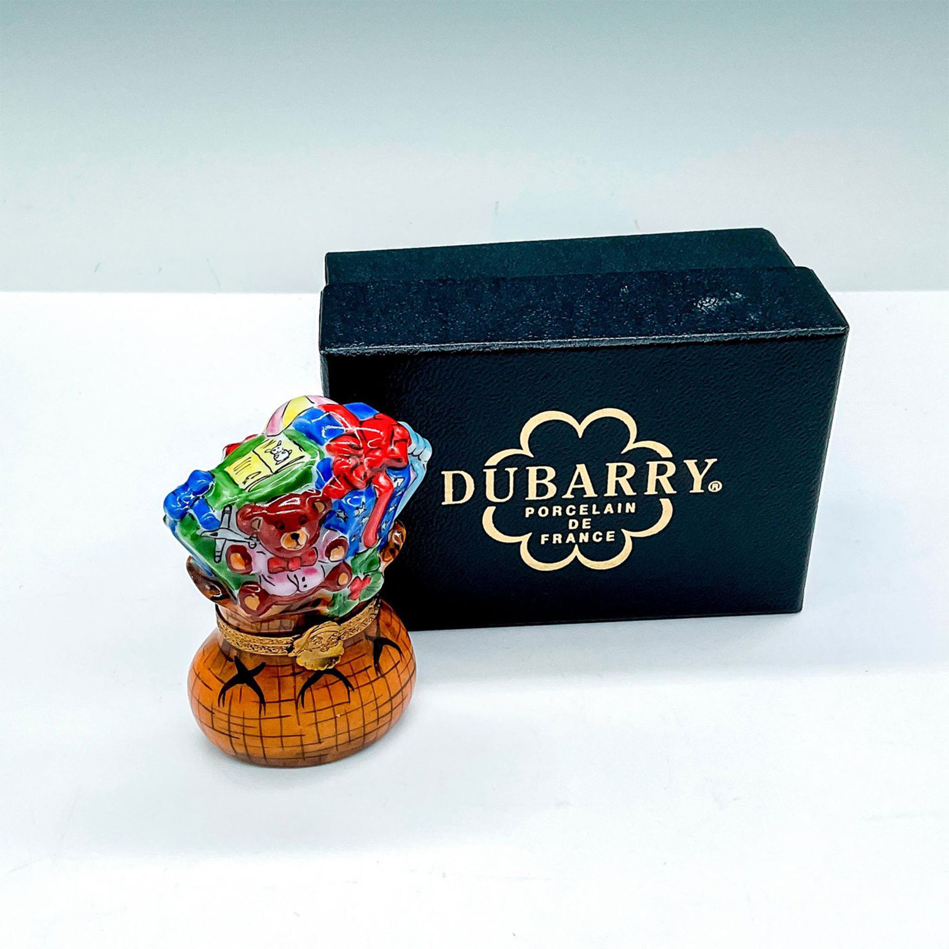 Dubarry Limoges Porcelain Charm Box, Basket of Gifts - Image 4 of 4