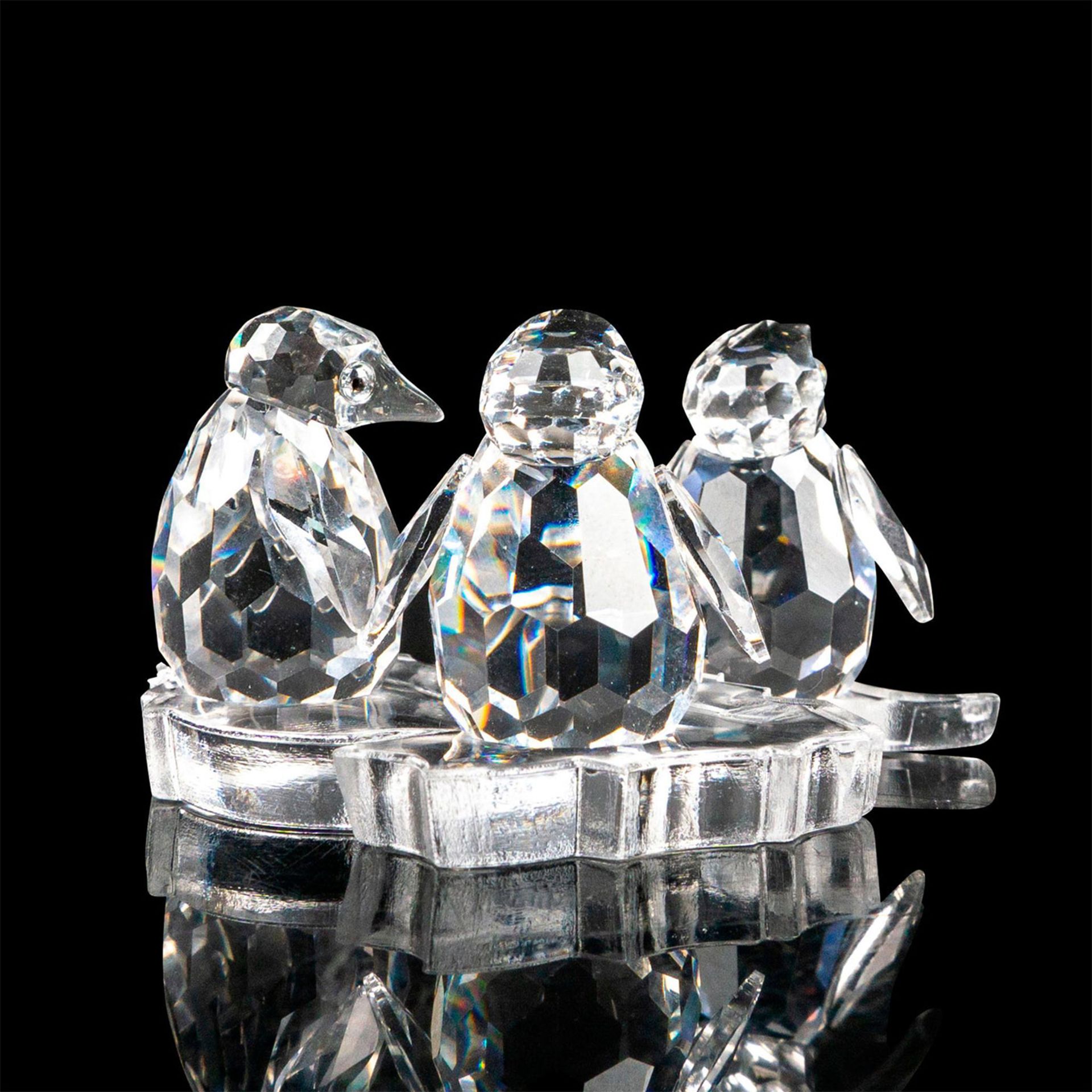 3pc Swarovski Crystal Figures, Mini Penguins on Ice Base - Bild 3 aus 4