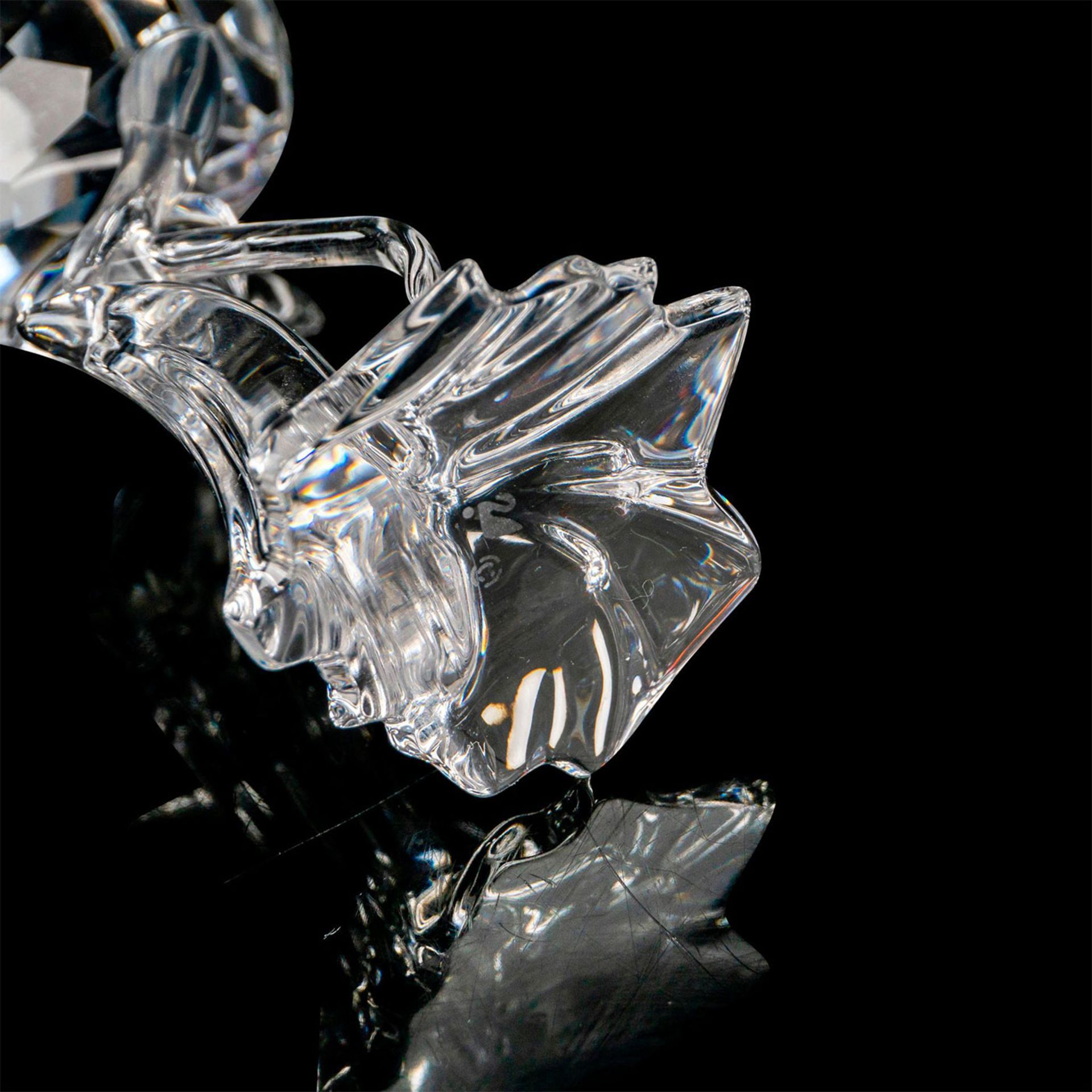 2pc Swarovski Crystal Figures, Stork with Baby Basket w/Base - Bild 3 aus 3