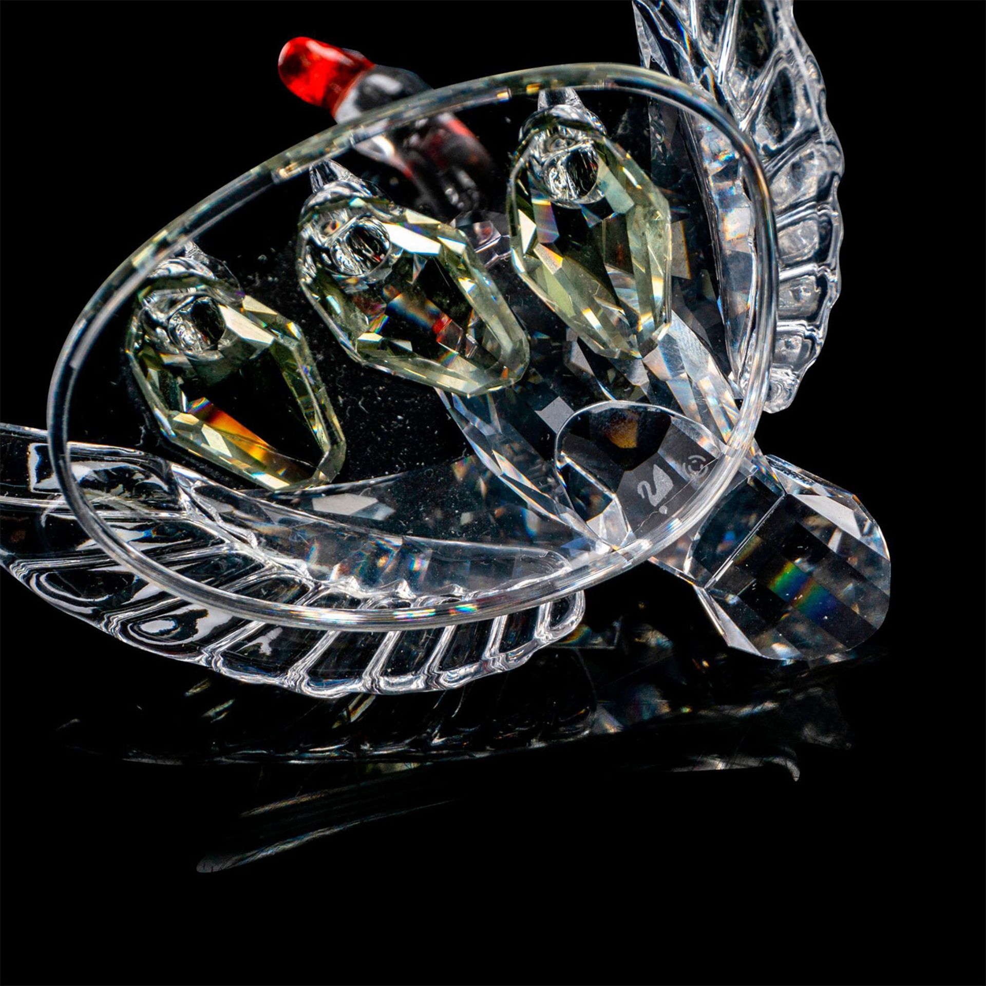 Swarovski Crystal Figure, Swan Mother with Cygnets - Bild 4 aus 4