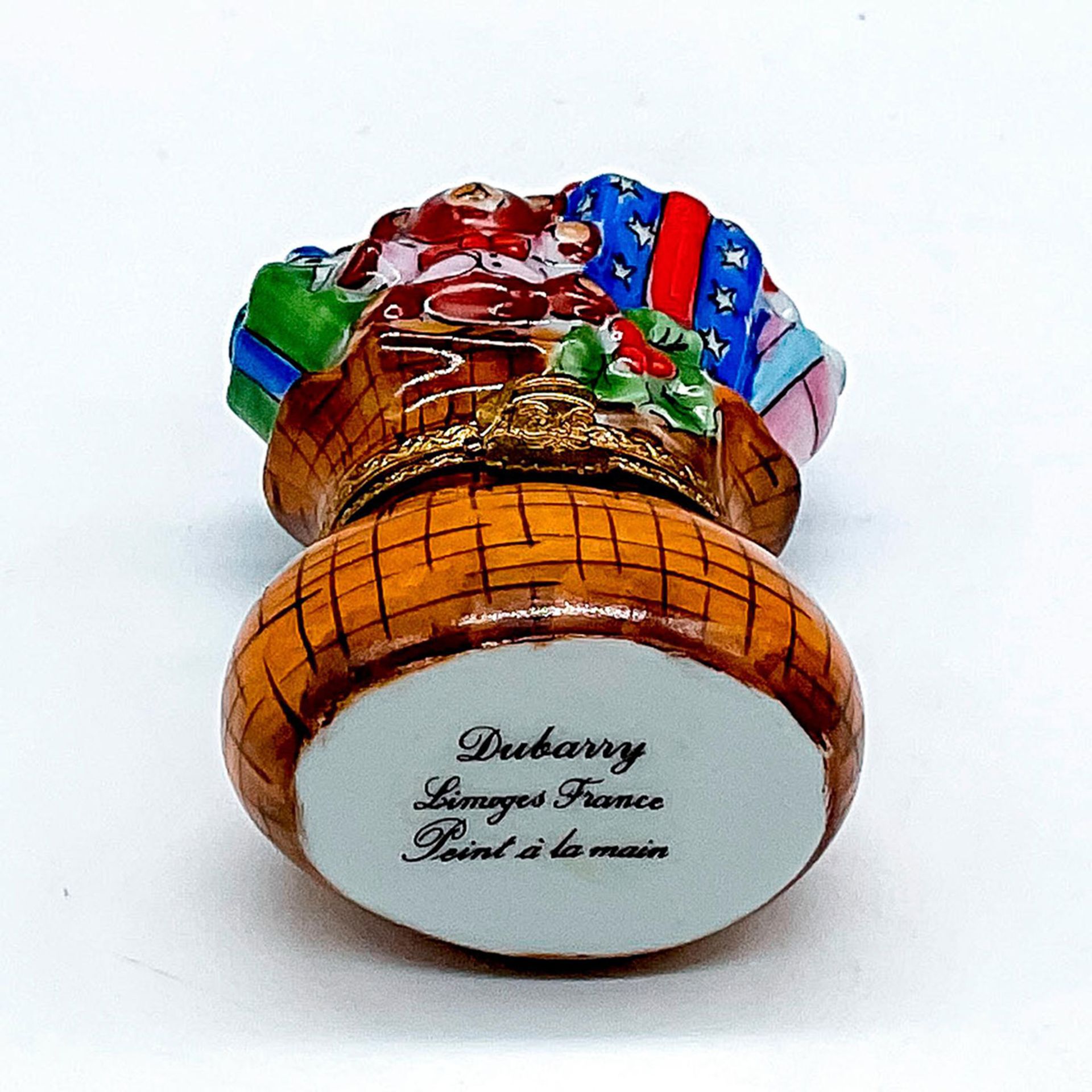 Dubarry Limoges Porcelain Charm Box, Basket of Gifts - Image 3 of 4