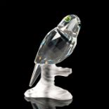 Swarovski Crystal Figure, Parrot Frosted Beak on Branch