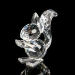 Swarovski Crystal Figure, Squirrel with Nut