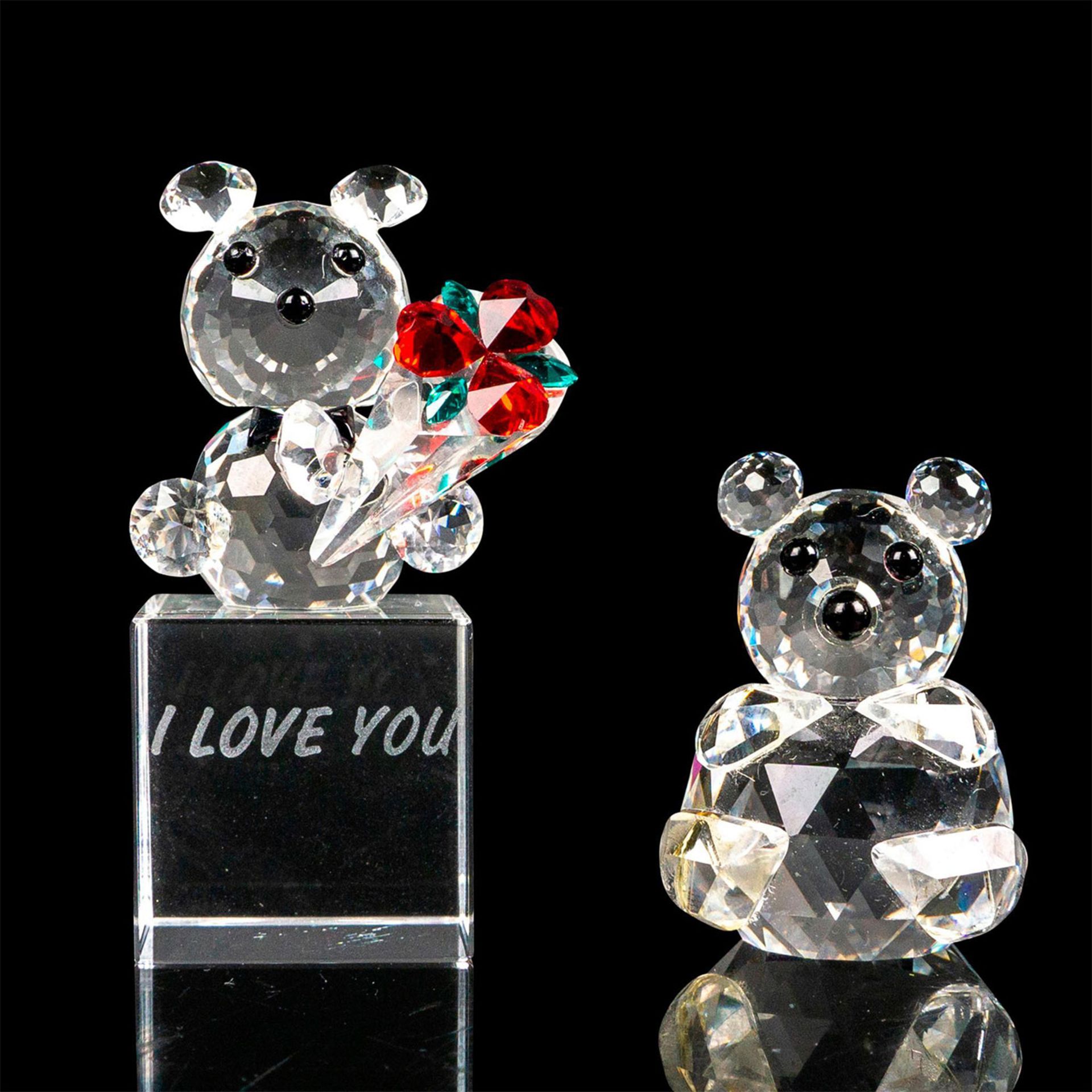 2pc Swarovski Crystal Mini Figures, Teddy Bears - Bild 2 aus 4