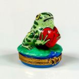 Limoges Porcelain Charm Box, Frog With Heart