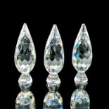 Set of 3 Swarovski Silver Crystal Figurines, Poplar Trees