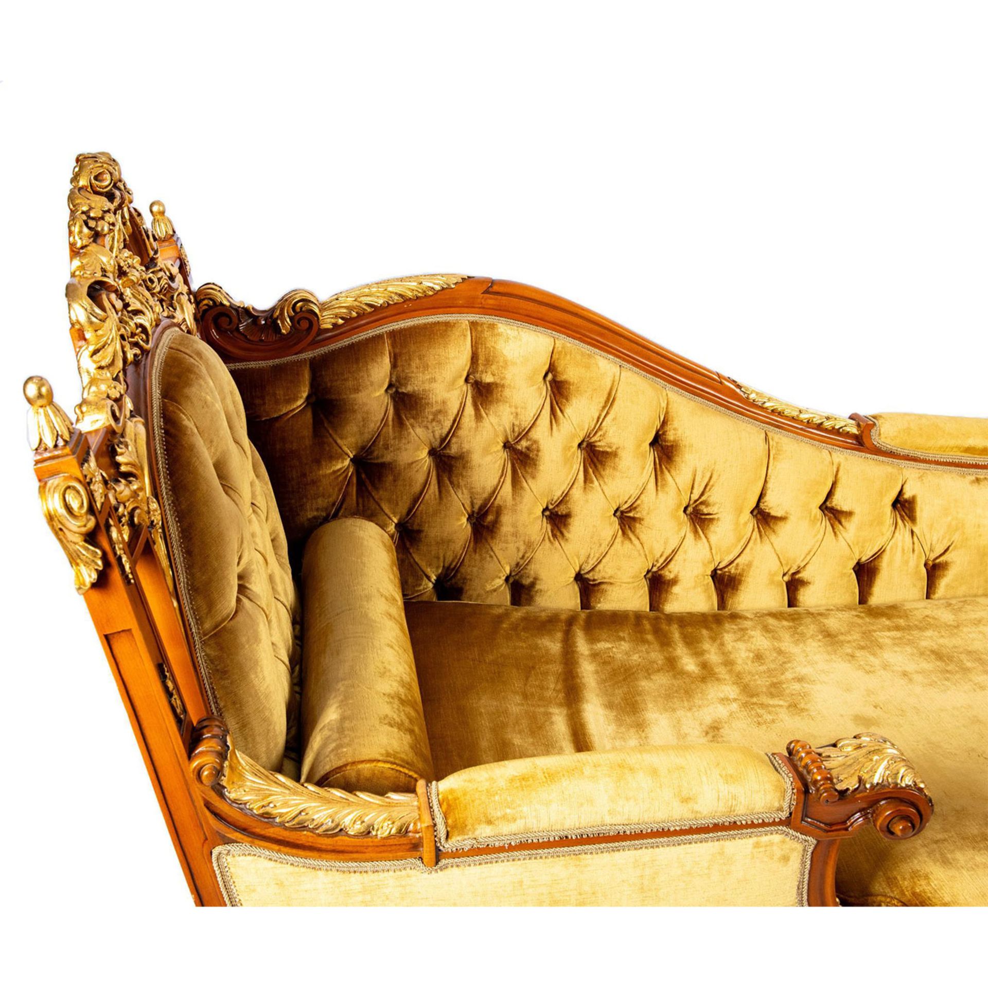 Lavish Baroque Style Chaise Lounge Sofa - Image 2 of 5
