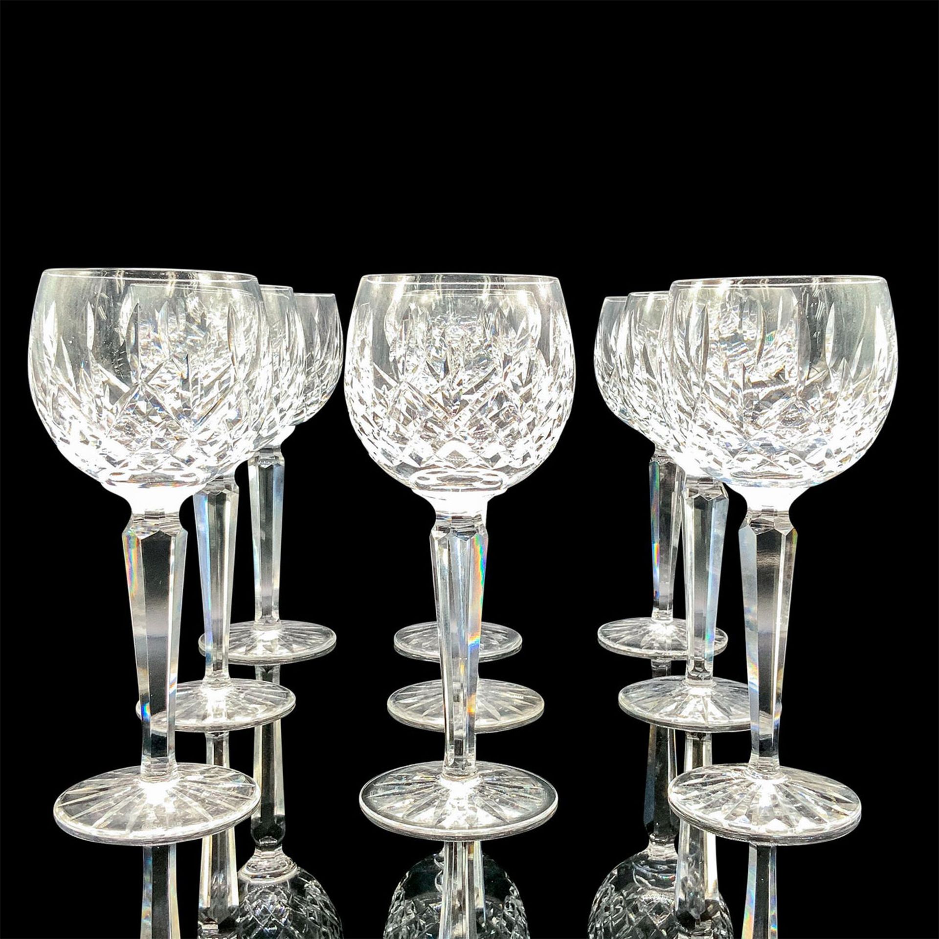 9pc Waterford Lismore Crystal Wine Glasses - Image 2 of 4