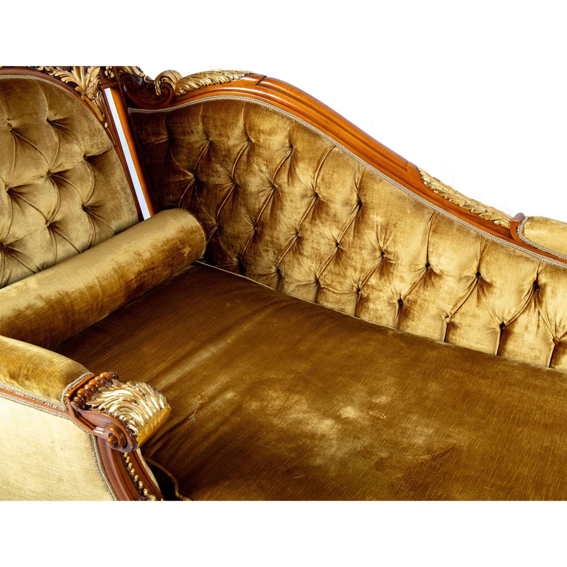 Lavish Baroque Style Chaise Lounge Sofa - Image 4 of 5