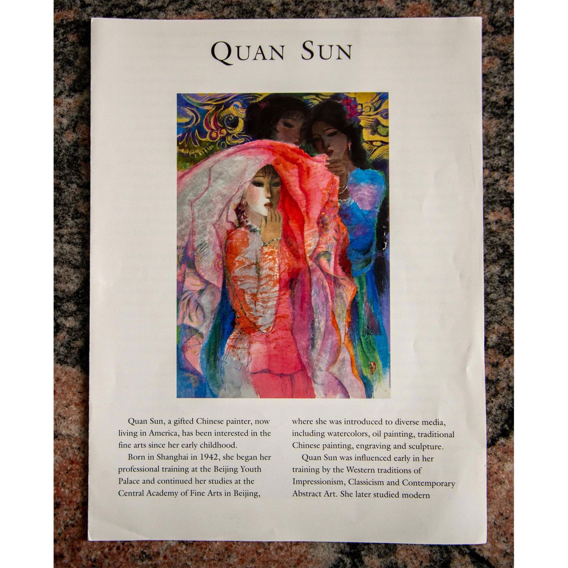 Quan Sun (Chinese-American b. 1942) Color Serigraph, Signed - Image 5 of 5
