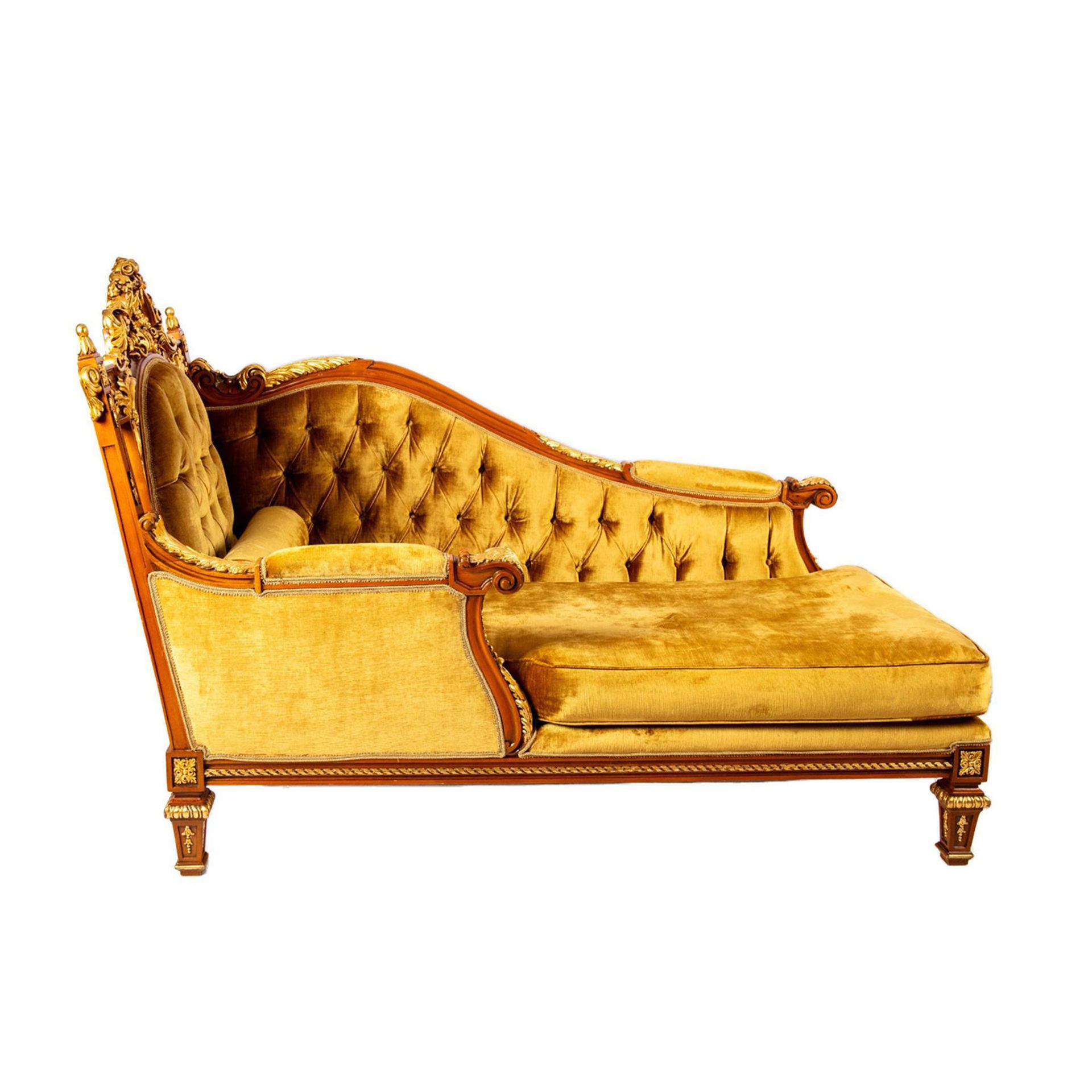 Lavish Baroque Style Chaise Lounge Sofa