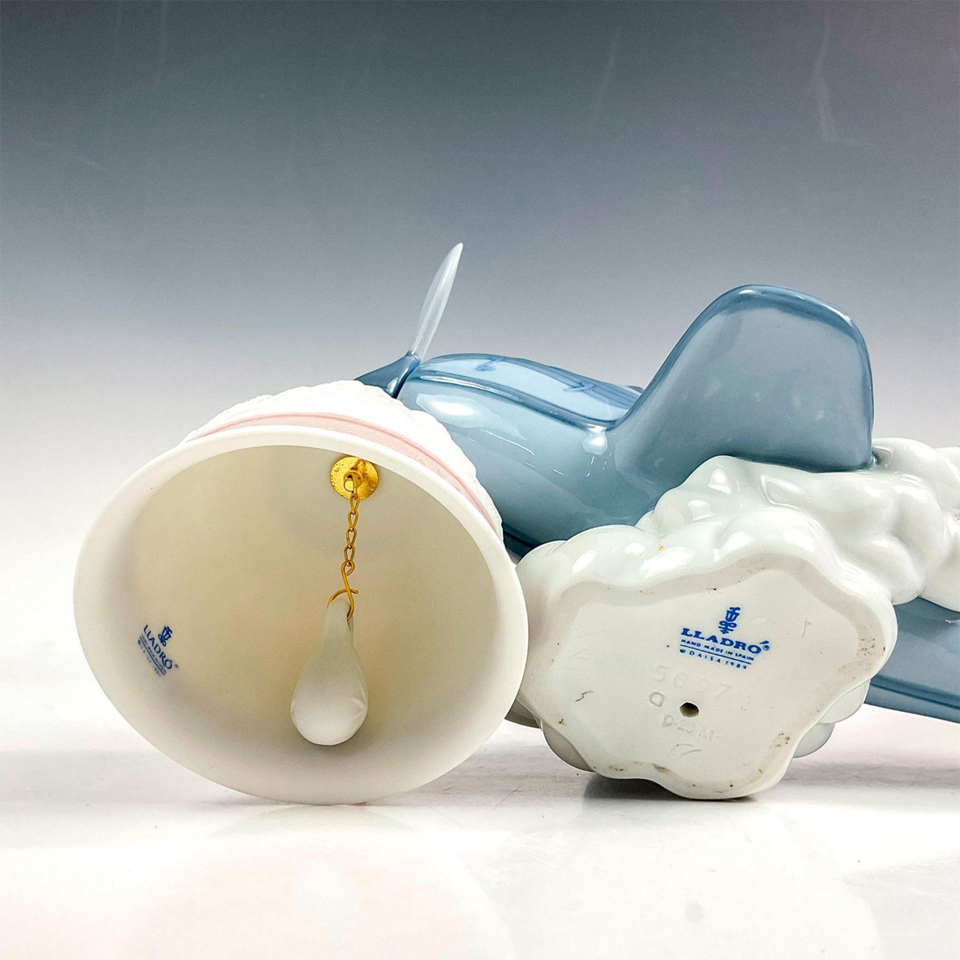 2pc Lladro Porcelain Figurine + Bell - Bild 4 aus 4