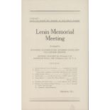 1924 Lenin Memorial Meeting Program