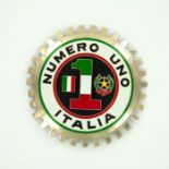Vintage Italian Numero Uno Car Grille Badge