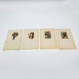 4pc Vintage Italian Charming Postcards, Mothers And Children