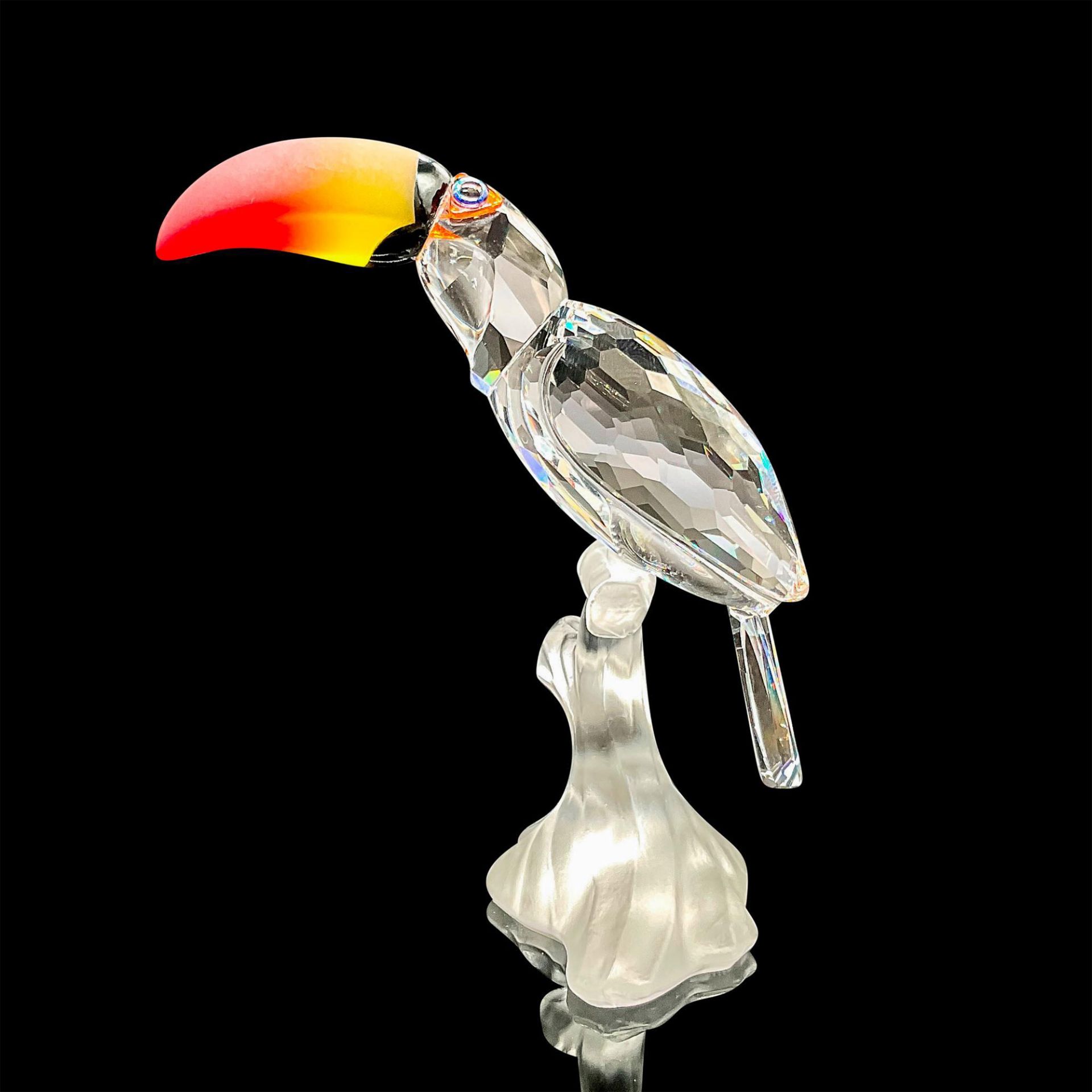Toucan with Color Beak - Swarovski Silver Crystal Figurine