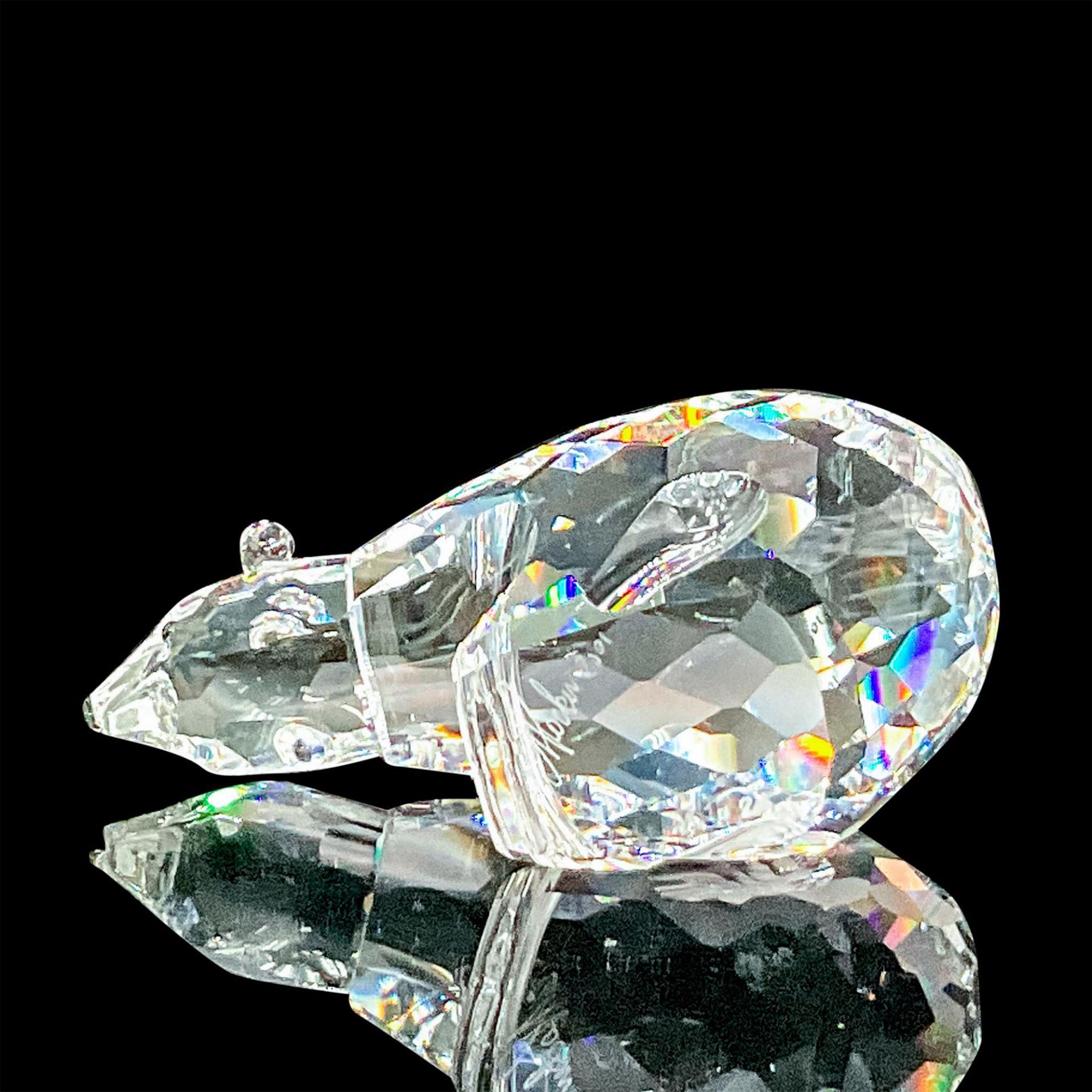 Signed Swarovski Silver Crystal Figurine, Polar Bear - Image 3 of 3