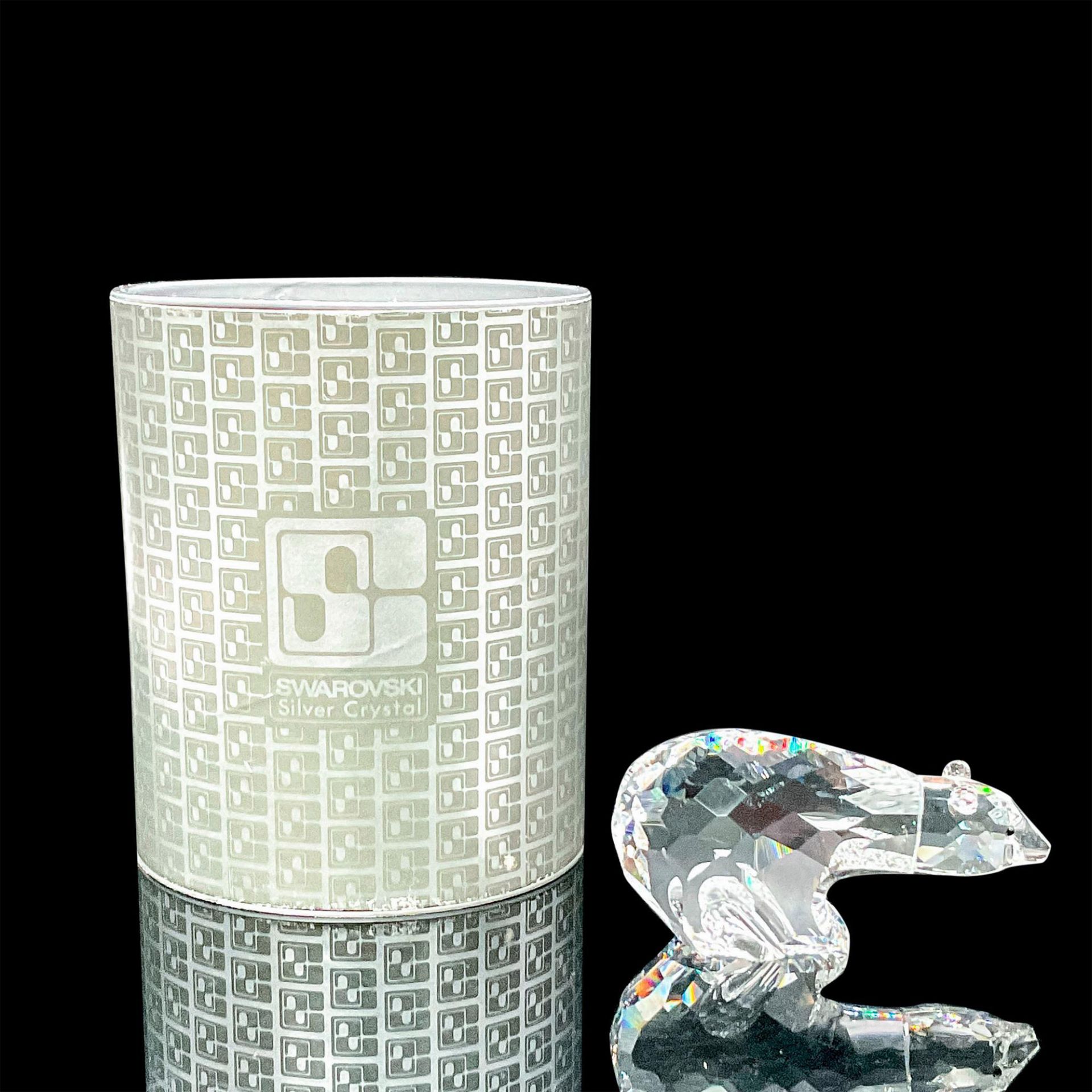 Signed Swarovski Silver Crystal Figurine, Polar Bear - Image 2 of 3