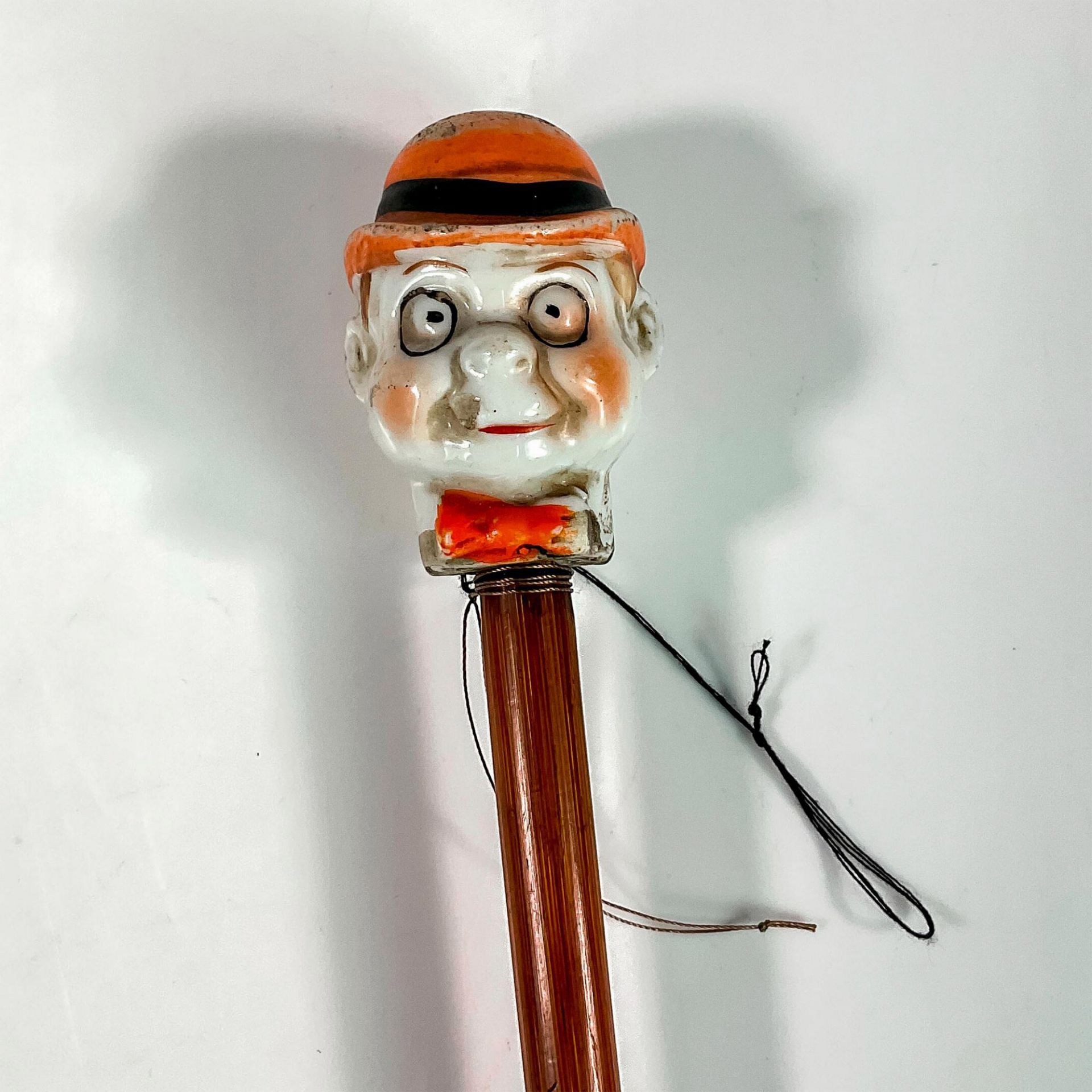 Vintage Japanese Ceramic Figural Head Carnival Cane