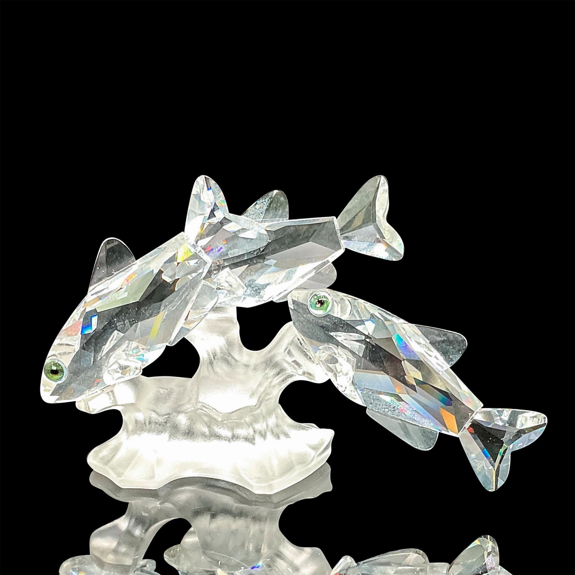 Swarovski Crystal Figurine, Three Tropical Fish on Coral
