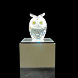 2pc Swarovski Crystal Figurine, Large Owl + Base