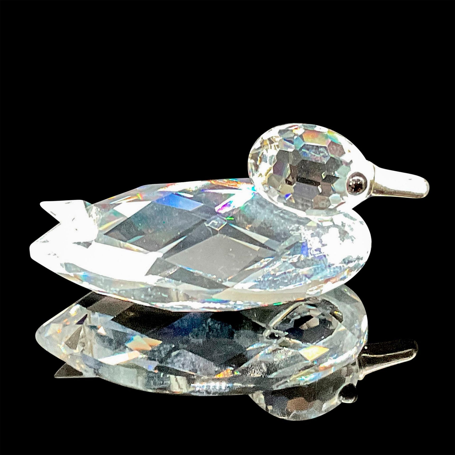 Swarovski Crystal Figurine, Duck Mini Silver Bill