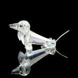 Swarovski Silver Crystal Figurine, Dachshund Var. 3