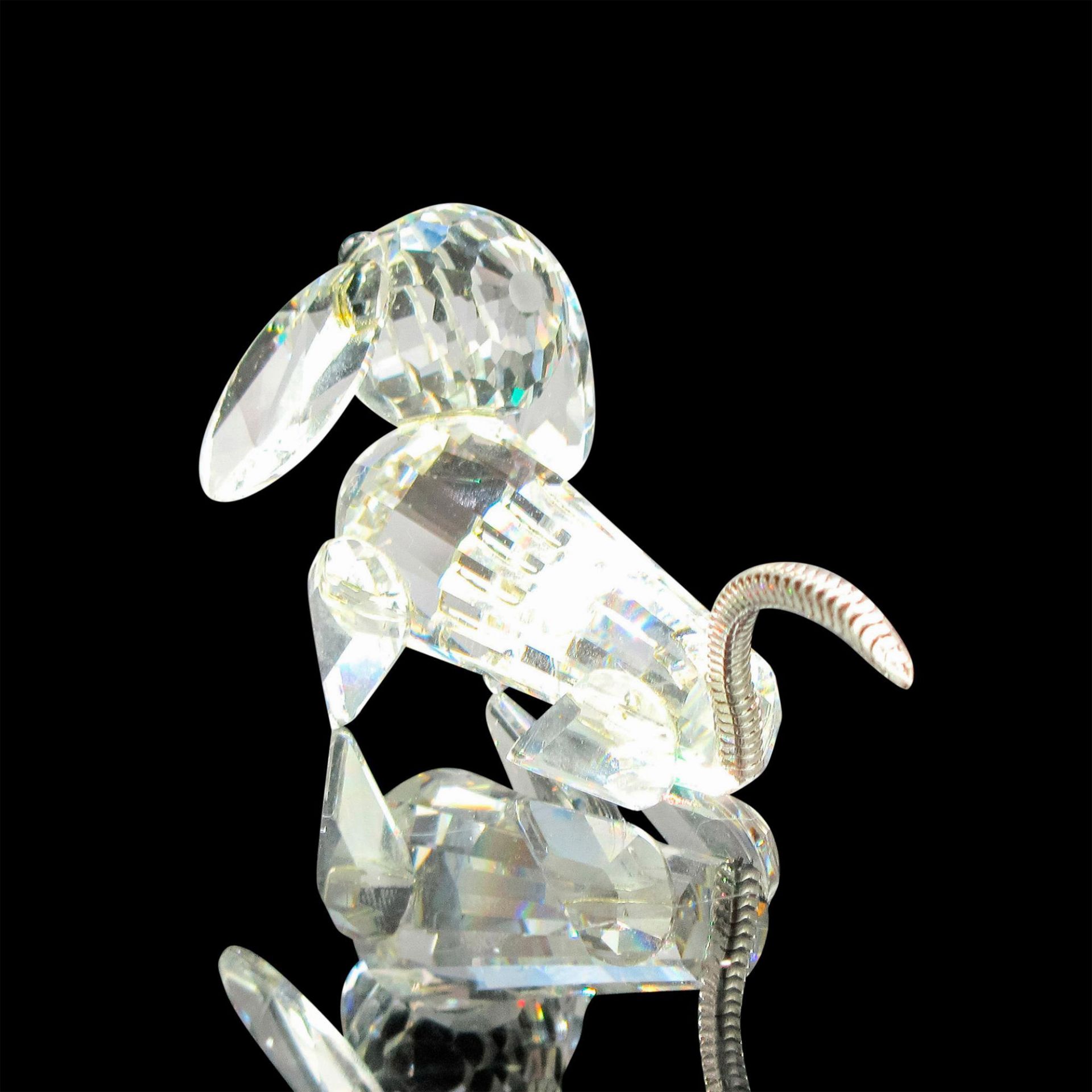 Swarovski Silver Crystal Figurine, Mini Dachshund Var. 1 - Image 2 of 3