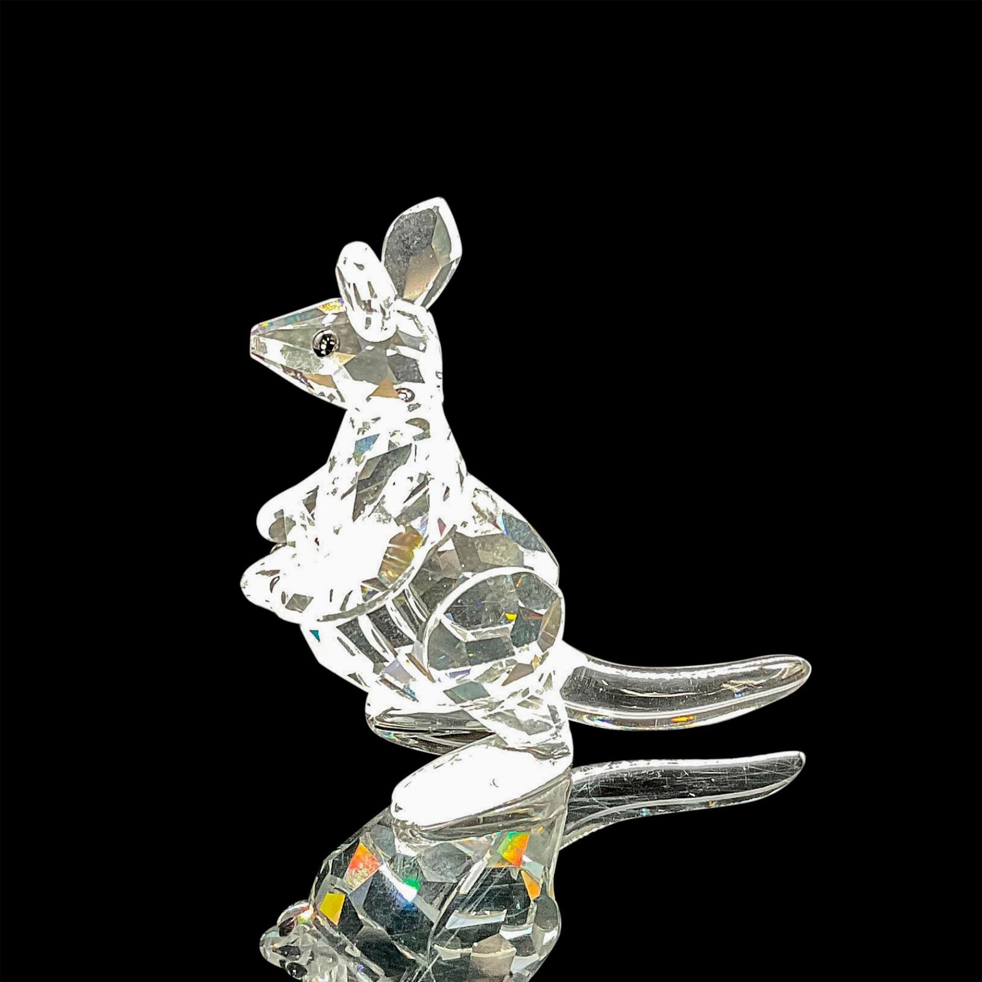 Swarovski Crystal Figurine Kangaroo and Joey - Image 2 of 3