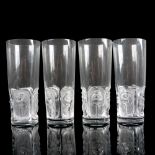 4pc Lalique Highball Glasses, Khepri