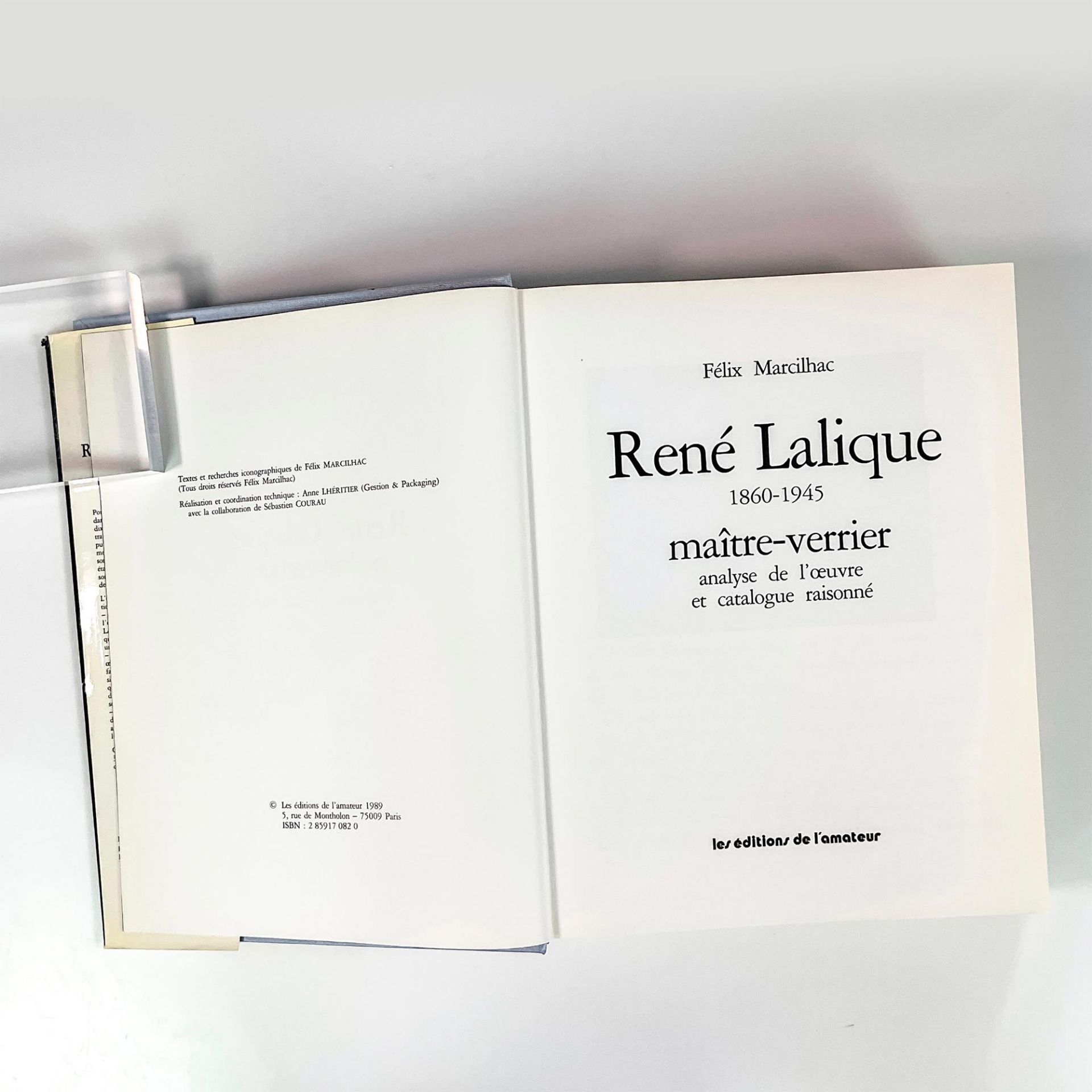 Marcilhac, R. Lalique, Catalogue Raisonne, First Edition - Bild 3 aus 3
