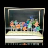 23pc Lalique Crystal Fish Figurines in Original Lalique Display Tank