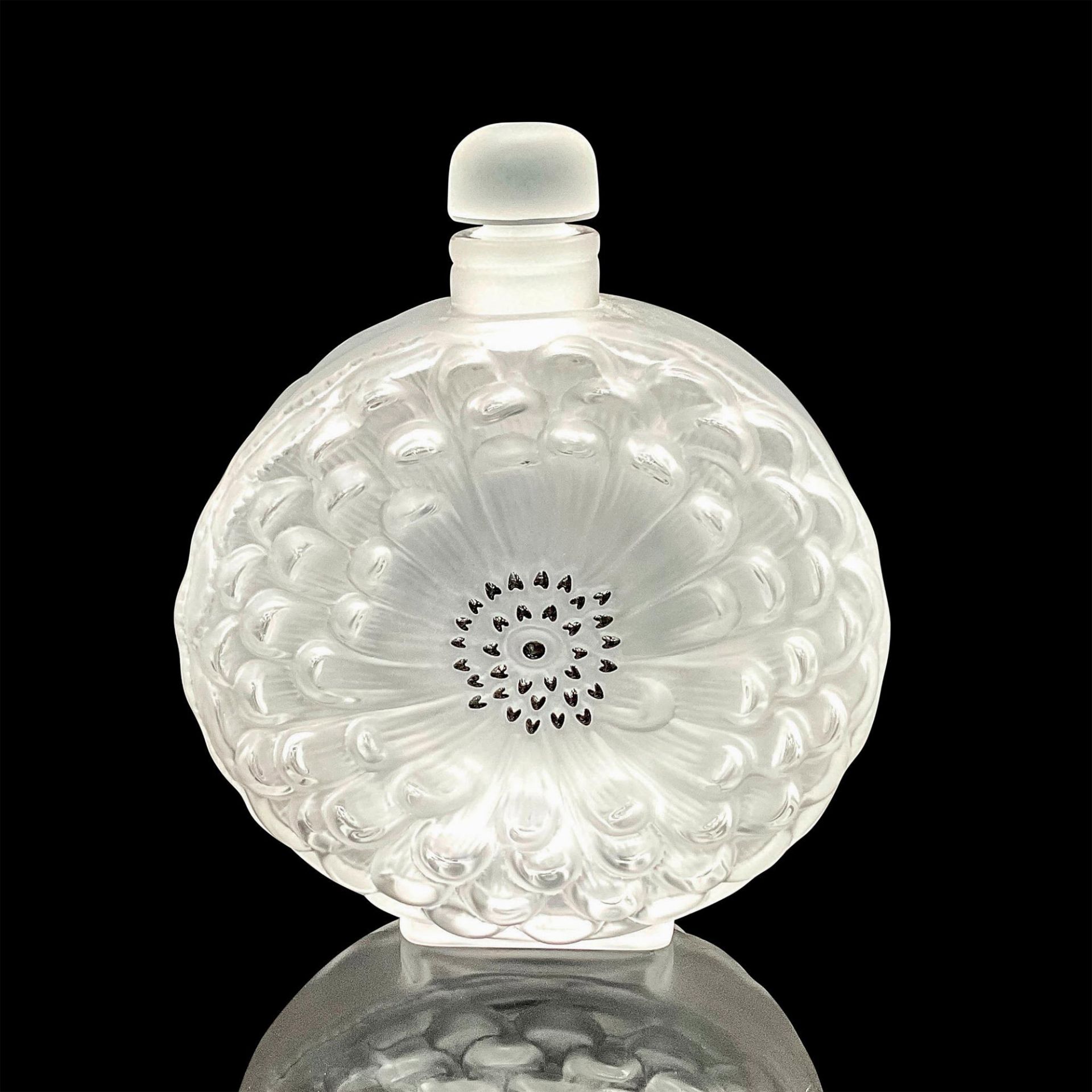 Lalique Crystal Perfume Bottle, Dahlia Flask