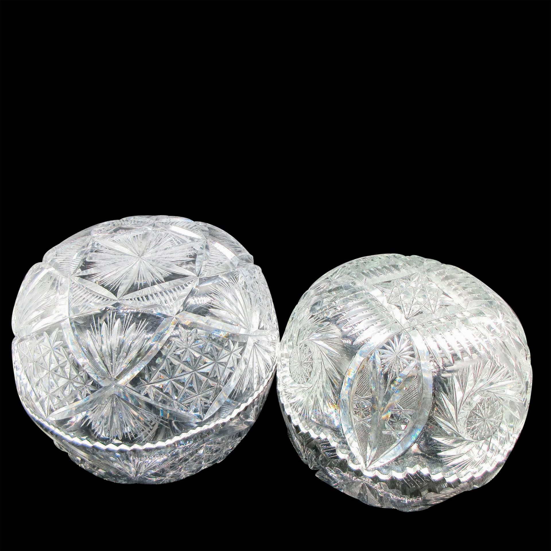 2pc American Brilliant Cut Crystal Bowls - Image 3 of 3
