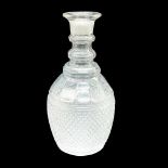 Vintage Clear Pressed Glass Decanter