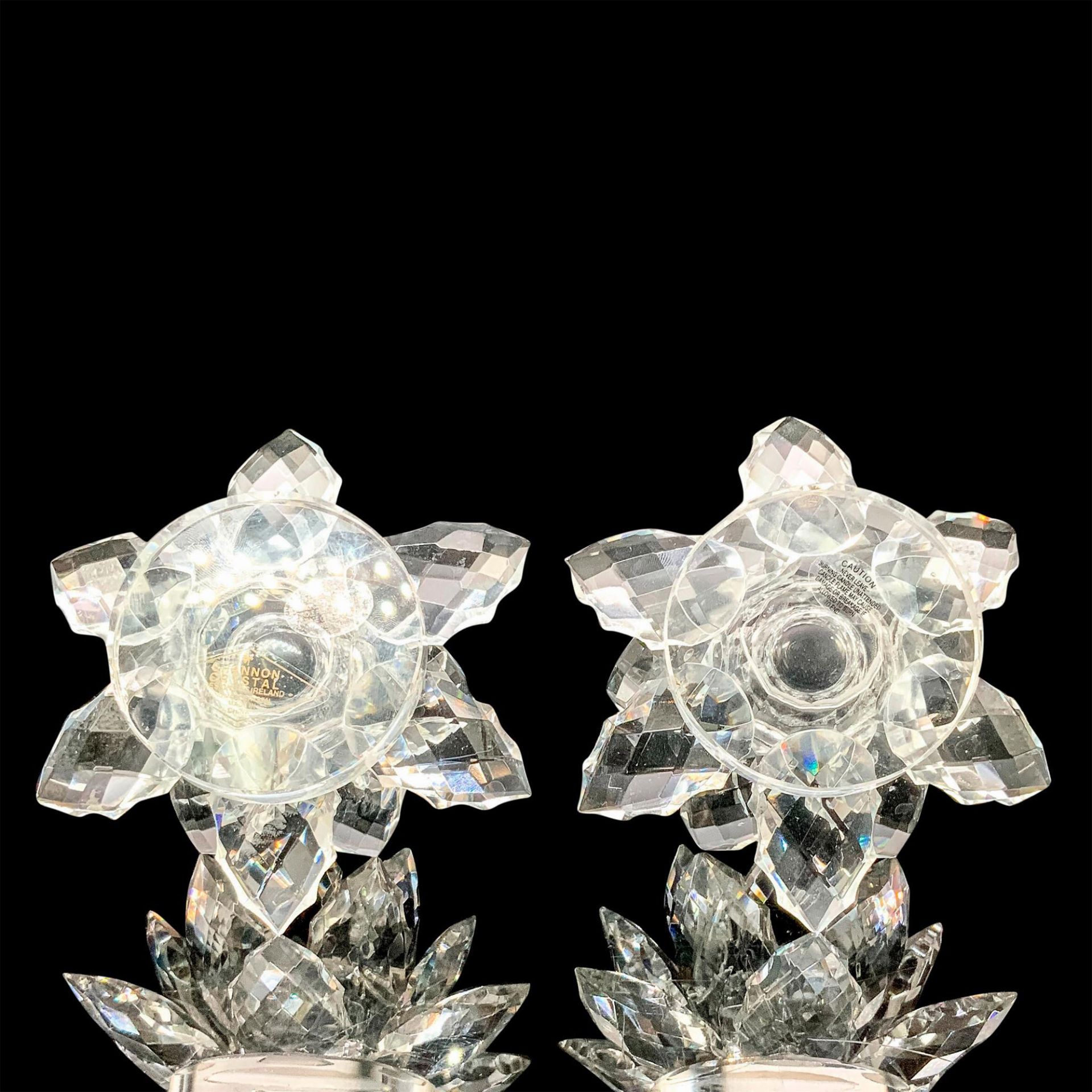 2pc Shannon Crystal Flower Candleholders - Image 3 of 3