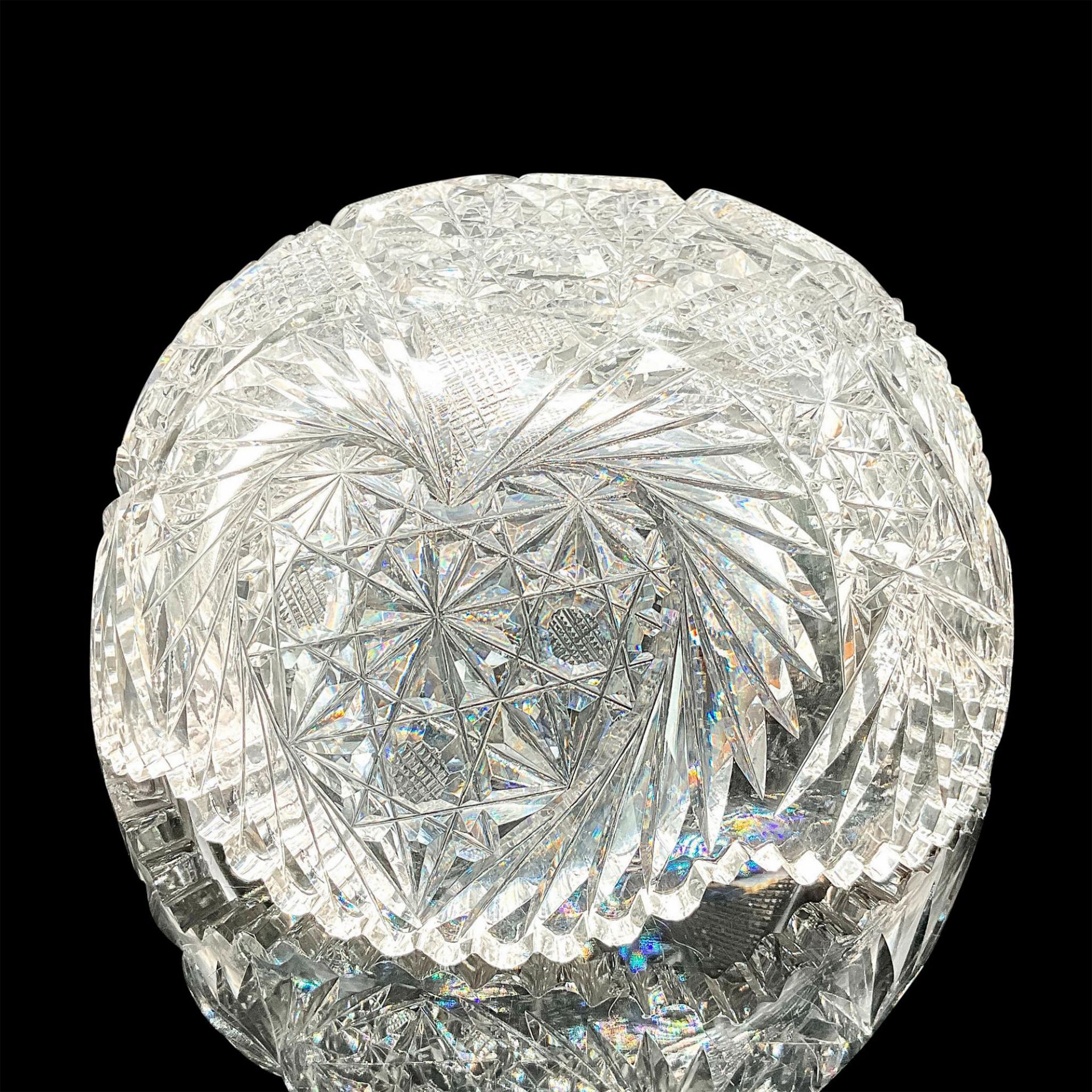 Antique American Brilliant Cut Crystal Hobstar Bowl - Image 3 of 3