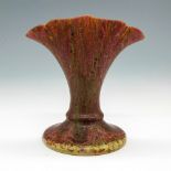 Roseville Pottery Fan Vase, Carnelian II