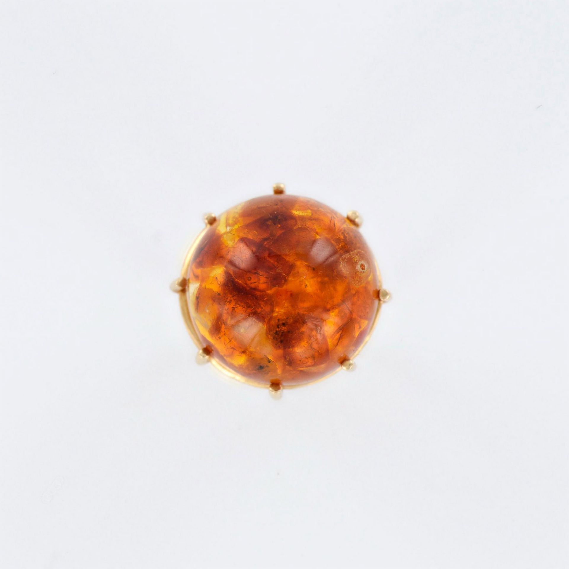 14K Yellow Gold and Amber Cocktail Ring - Image 6 of 6