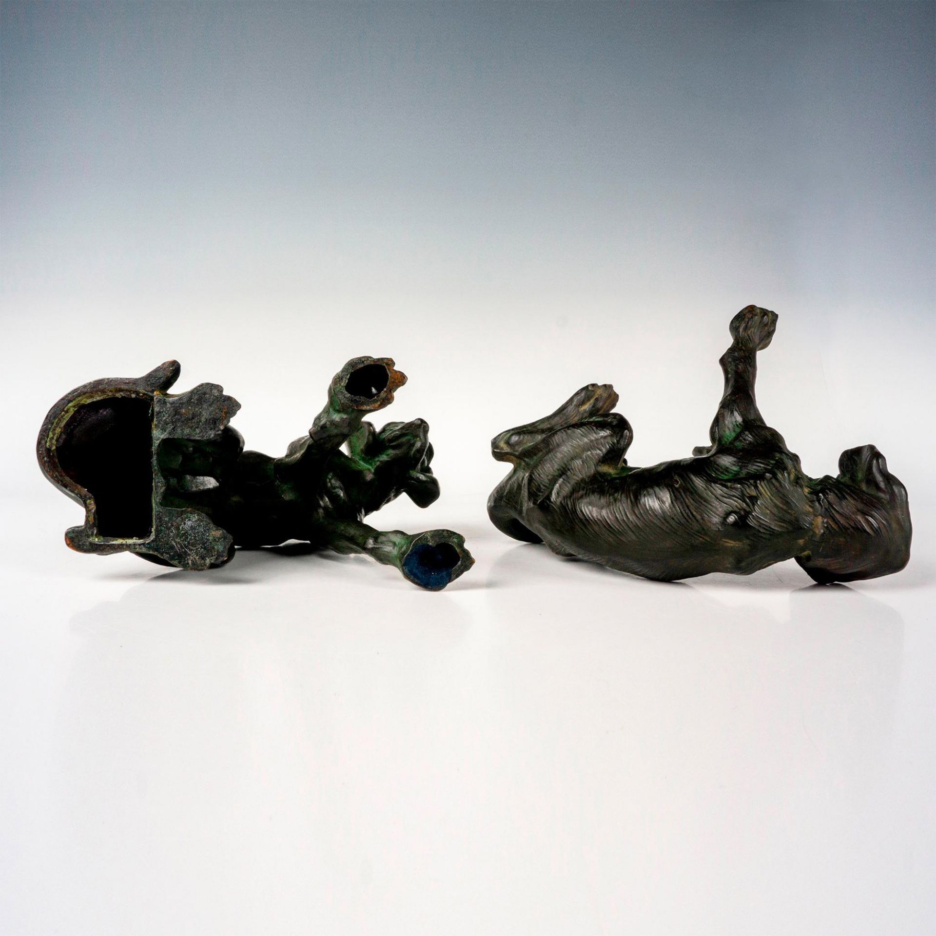 Pair of J. L. Drucklieb Bronze Dogs Figurines - Image 2 of 3