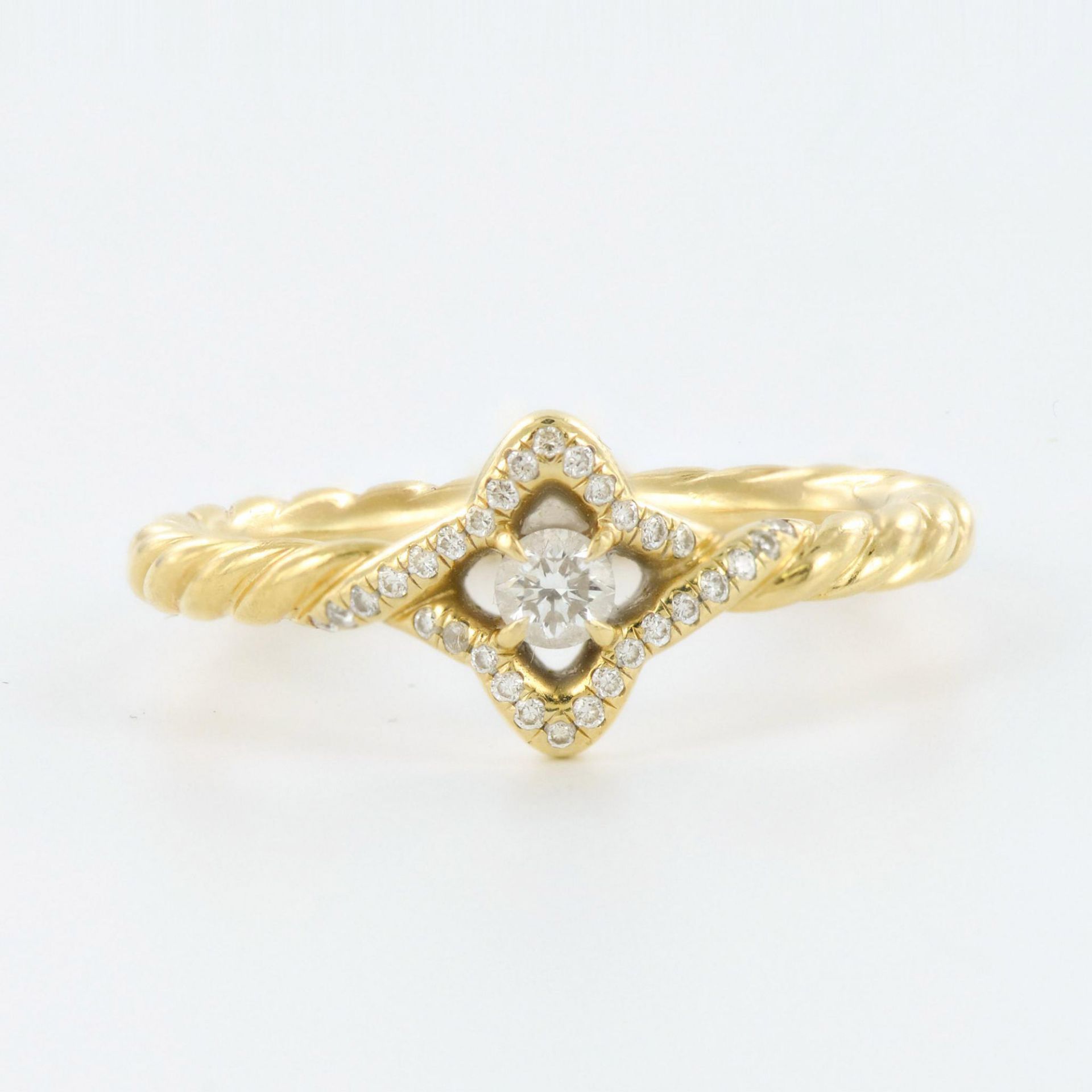 David Yurman Venetian Quatrefoil 18K Gold and Diamonds Set - Image 4 of 7